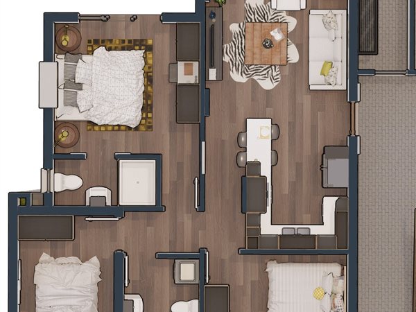 3 Bed Apartment in Montana
