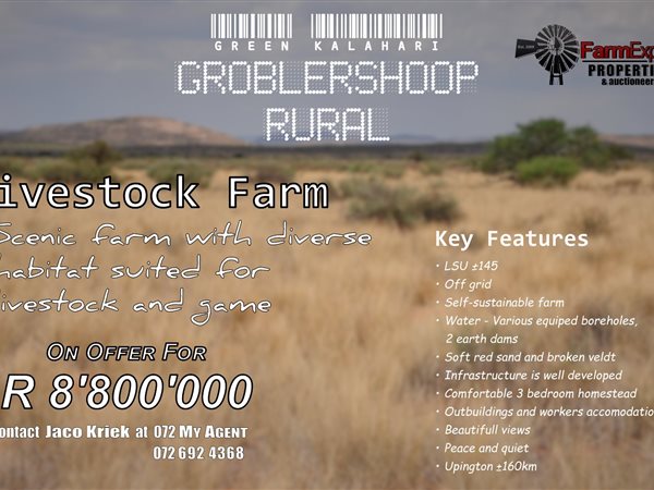 3915 ha Farm in Groblershoop