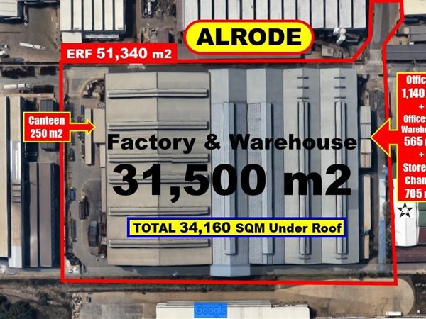 34150  m² Industrial space in Alrode