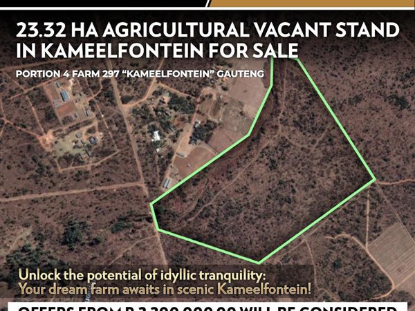 23.3 ha Farm in Kameelfontein and surrounds