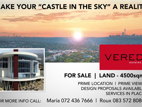 4500 m² Land available in Northcliff