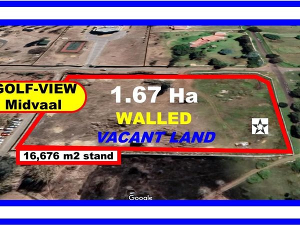 1.7 ha Land available in Golf View