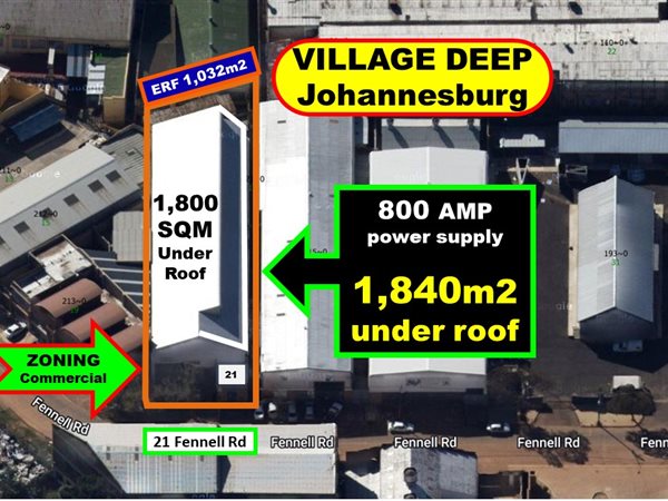 1840  m² Industrial space in Village Deep