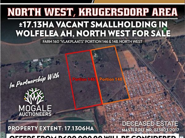 17.1 ha Farm in Krugersdorp Central