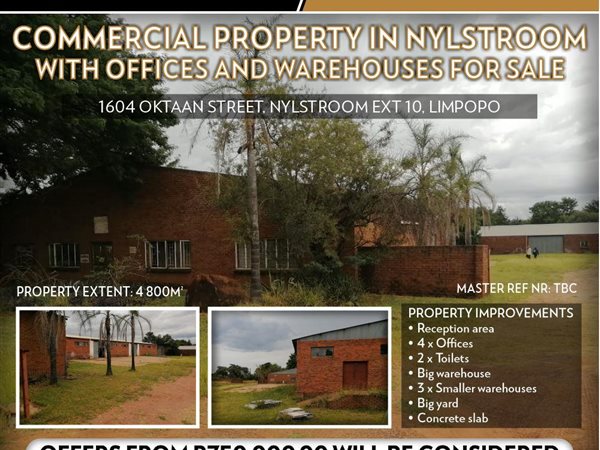 4800 m² Land available in Nylstroom