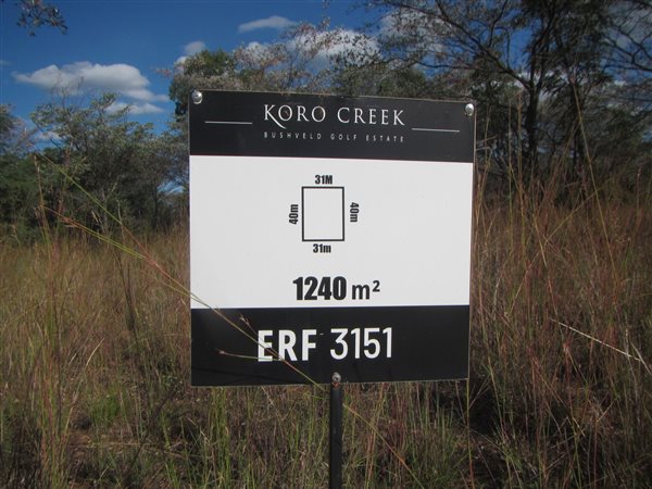 1240 m² Land available in Koro Creek Golf Estate