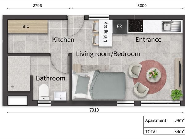 1 Bed Apartment