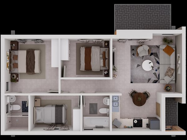 3 Bedroom Simplex