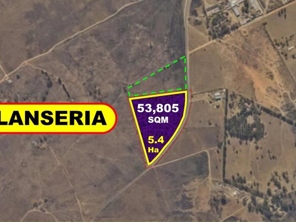 5.4 ha Land available in Lanseria and surrounds