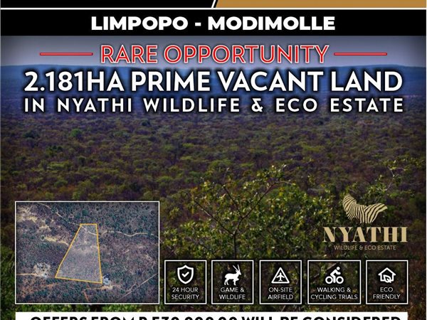 2.2 ha Land available in Modimolle