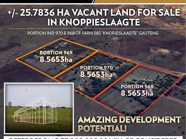 25.8 ha Land available in Knopjeslaagte