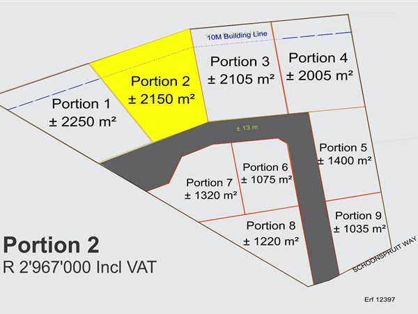 2 150 m² Land 2 150 m² Land
