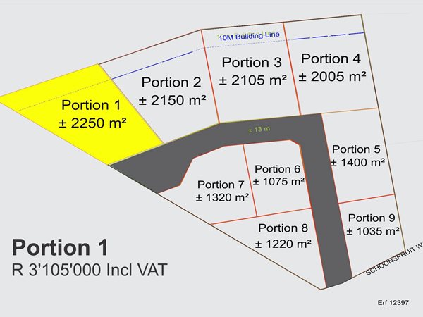 1 075 m² Land 1 075 m² Land
